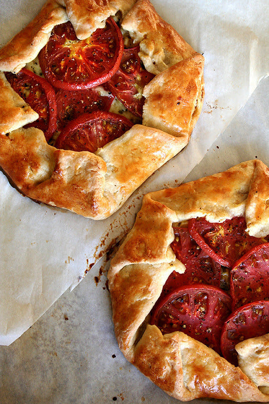 <p><strong>Get the <a href="http://www.alexandracooks.com/2009/09/21/tomato-corn-cheese-galette-a-favorite-summer-meal-with-a-chocolate-chip-cookie-for-dessert/" target="_blank">Tomato, Corn and Cheese Galette with Fresh Basil recipe</a> from Alexandra Cooks</strong></p>