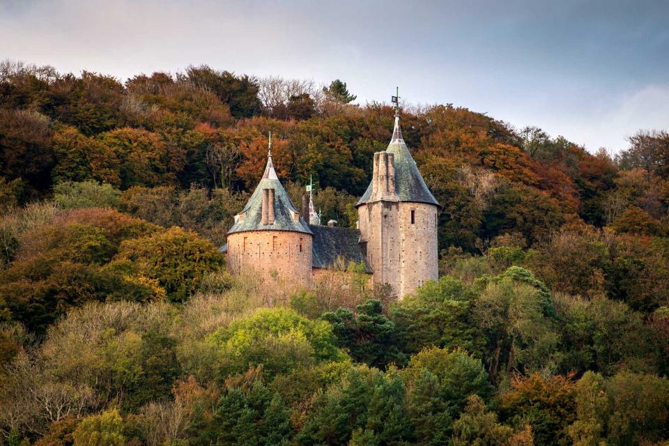 general view of Castell Coch on October 12, 2020 in Cardiff, Wales.