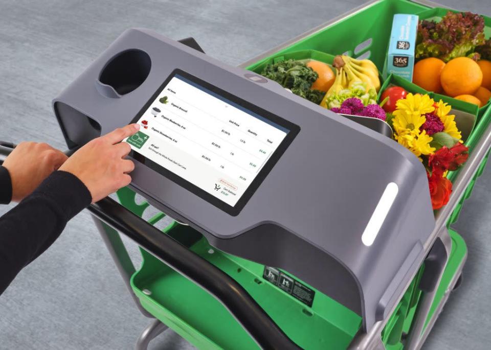 Amazon Dash Cart touch screen