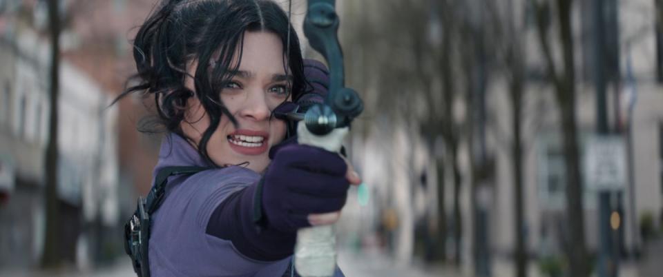 hailee steinfeld as kate bishop, hawkeye