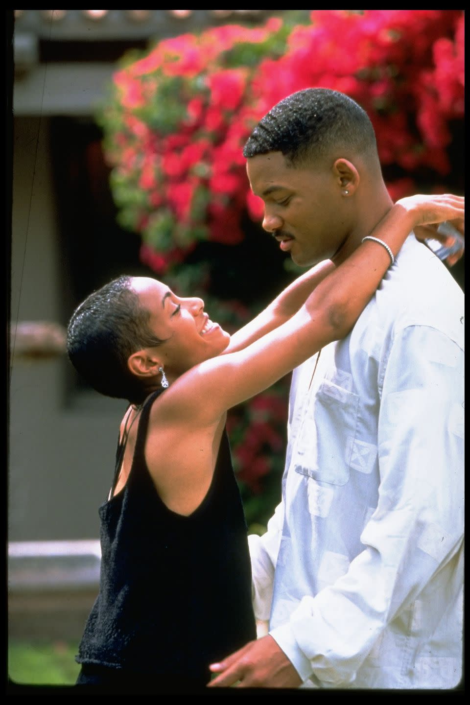 <p>The couple got engaged in November of 1996, although there aren't many details about how Will popped the question. "One day we got engaged, and the next day we found out we were pregnant," Jada told <em><a href="https://people.com/archive/mr-smith-takes-a-bride-vol-49-no-2/" rel="nofollow noopener" target="_blank" data-ylk="slk:People;elm:context_link;itc:0;sec:content-canvas" class="link ">People</a>.</em></p>