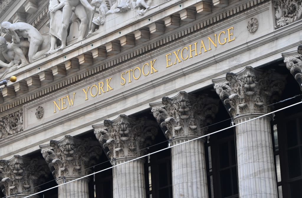 New York Stock Exchange (NYSE) at Wall Street on January 12, 2021 in New York City.