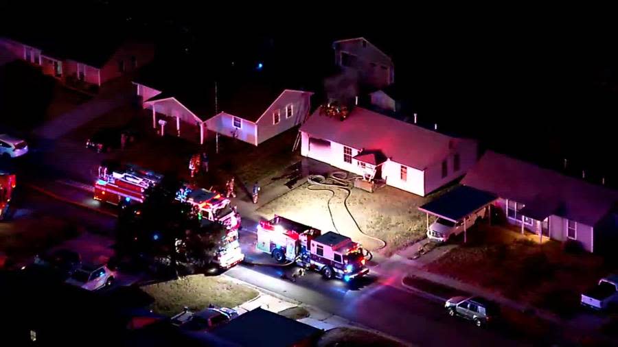 House fire near 59th Street and Walker Avenue. Image courtesy KFOR.