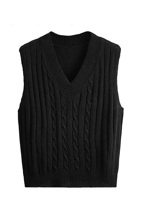 4) Milumia Cable Knit Sweater Vest