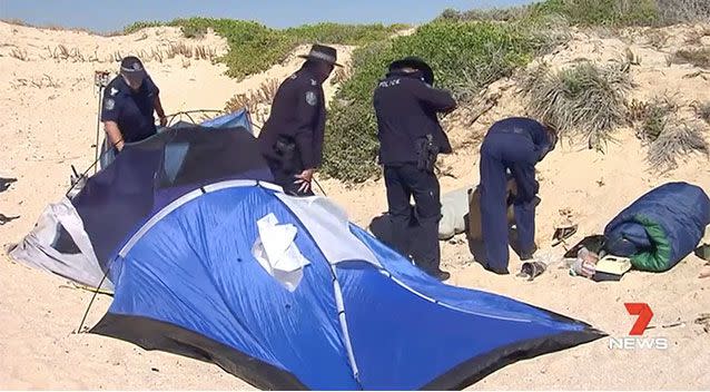 Heinz tied up and sexually assaulted a 23-year-old Brazilian woman on the beach, threatening her with a knife. Pictures: 7 News
