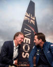 Jim Ratcliffe, CEO of British petrochemicals company INEOS poses for a photograph with British Olympic sailor Ben Ainslie, during a news conference to announce the launch of a British America's Cup sailing team in London, Britain, April 26, 2018. REUTERS/Toby Melville