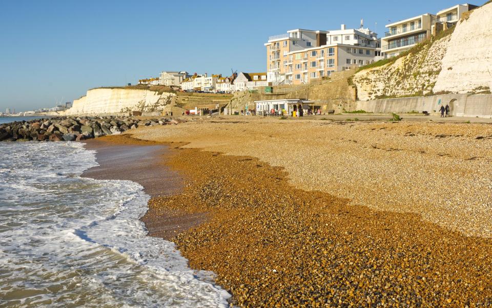 uk summer heatwave hot weather 2022 alternatives busy uk beaches busiest quiet Rottingdean - Getty