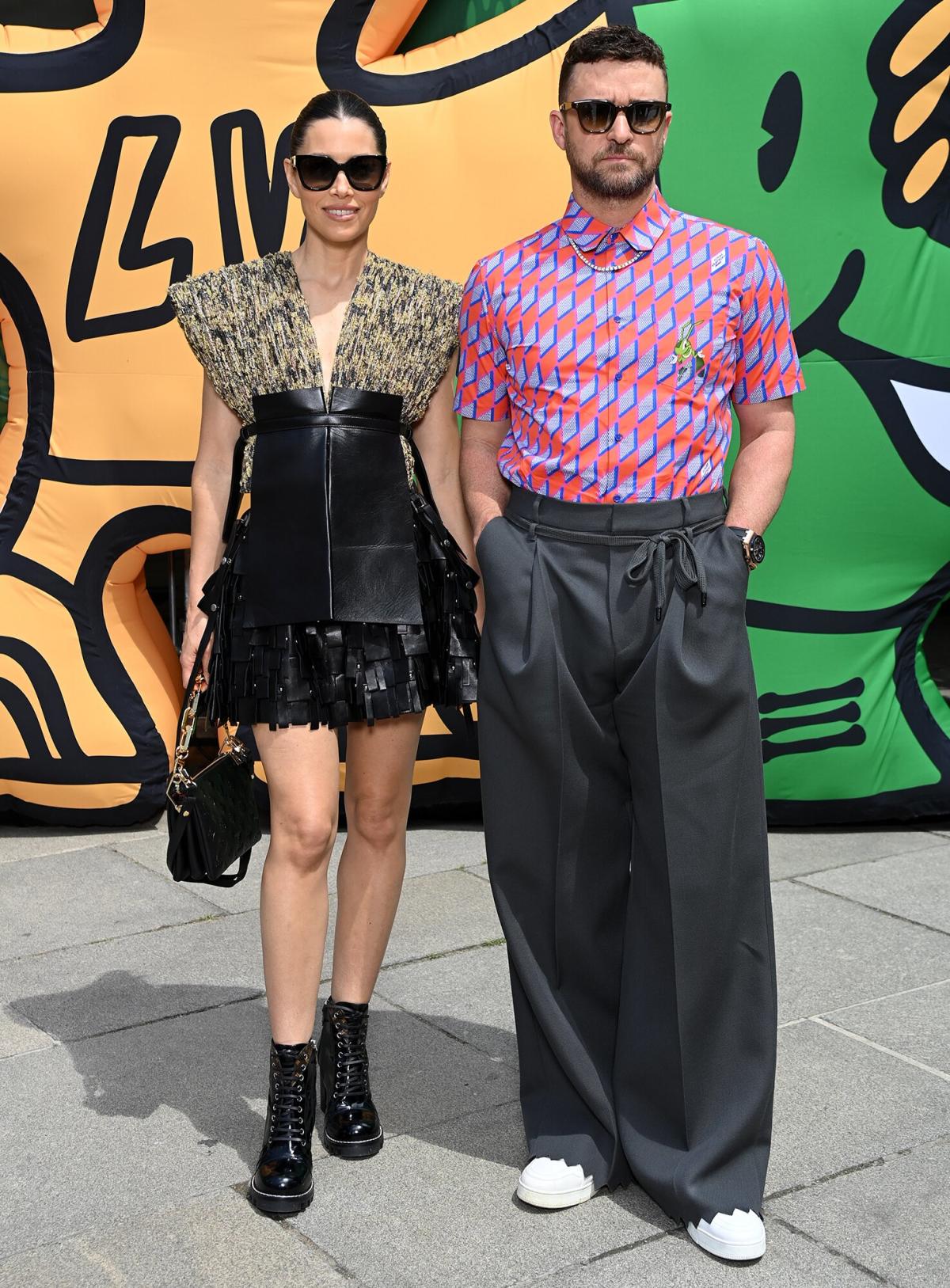 Jessica Biel and Justin Timberlake Turn Heads at Louis Vuitton Show