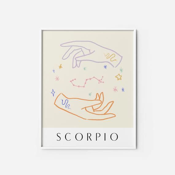 Scorpio Zodiac Printable Poster