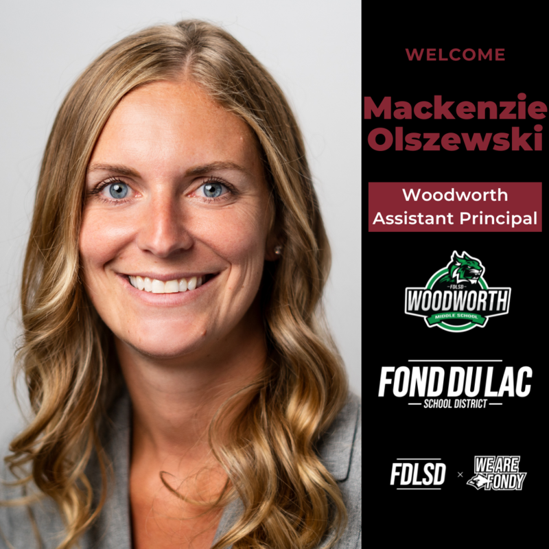 Mackenzie Olszewski is the new Woodworth Middle School assistant principal starting in the 2024-25 school year.