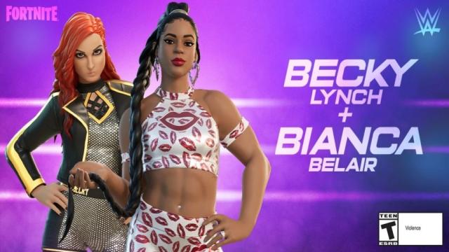 WWE BECKY LYNCH + BIANCA BELAIR Review! (Fortnite Battle Royale) 