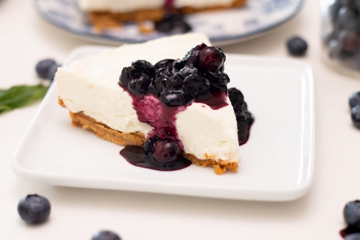 <p>Moore or Less Cooking</p><p>One of the best go-to recipes when the time is short and you need a simple and delicious dessert.</p><p><strong>Get the recipe: </strong><a href="https://mooreorlesscooking.com/easy-no-bake-cheesecake/" rel="nofollow noopener" target="_blank" data-ylk="slk:Easy No-Bake Cheesecake;elm:context_link;itc:0;sec:content-canvas" class="link rapid-noclick-resp"><strong>Easy No-Bake Cheesecake</strong></a></p>