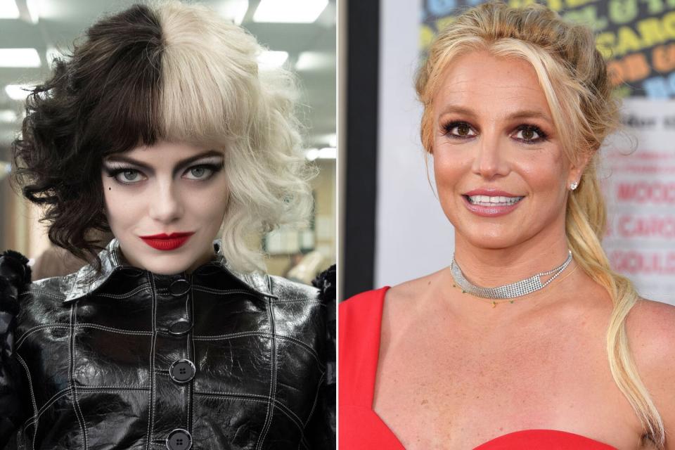 Emma Stone in Cruella, Britney Spears