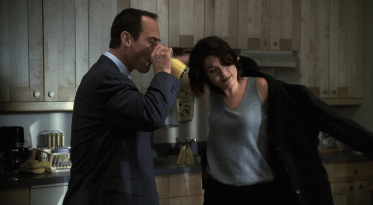 Chris Meloni as Elliot Stabler and Mariska Hargitay as Olivia Benson (