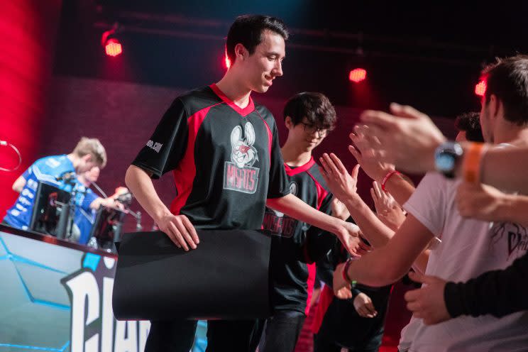 Misfits after their victory over Giants Gaming (lolesports)