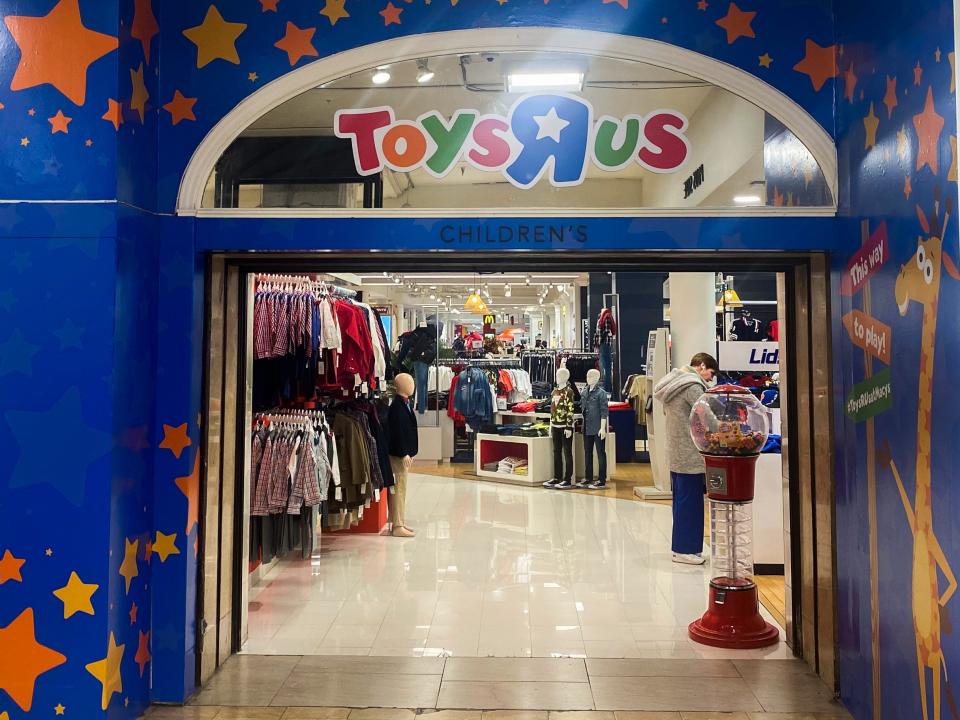 Toys 'R' Us entrance in Macy's.
