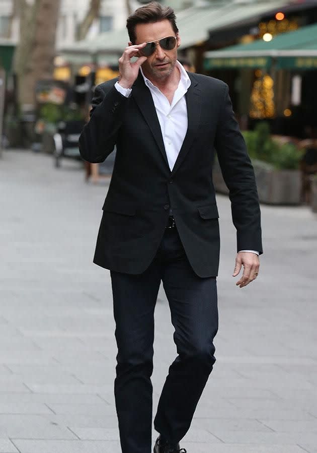 Hugh looks very much like James Bond to us. Source: Getty