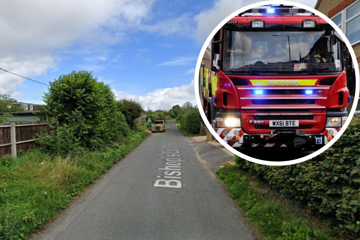Firefighters tackled a farm machinery blaze at a Dorset Farm <i>(Image: DWFRS/ Maps)</i>