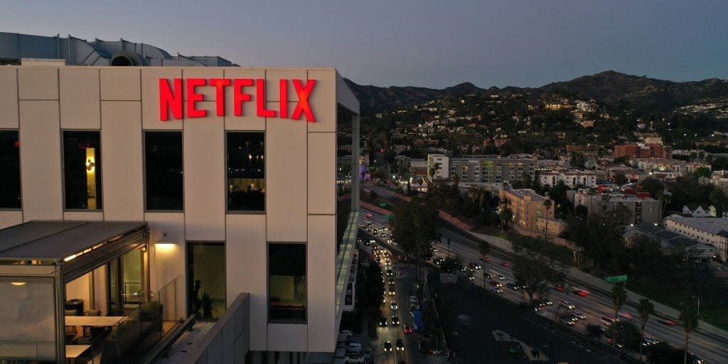 Netflix office with mountains in the background