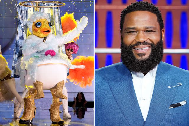 <p> Michael Becker / FOX; Christopher Willard/ABC via Getty</p> Anthony Anderson as Rubber Ducky on 'The Masked Singer.'