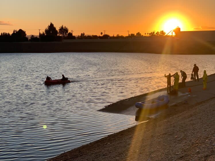 Search efforts from the air and ground continued on Nov. 8 in search for possible drowning victims. (Ontario Fire Department)