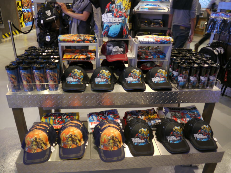 Transformers merchandise available at the Transformers Supply Vault. (Yahoo! photo/Fann Sim)