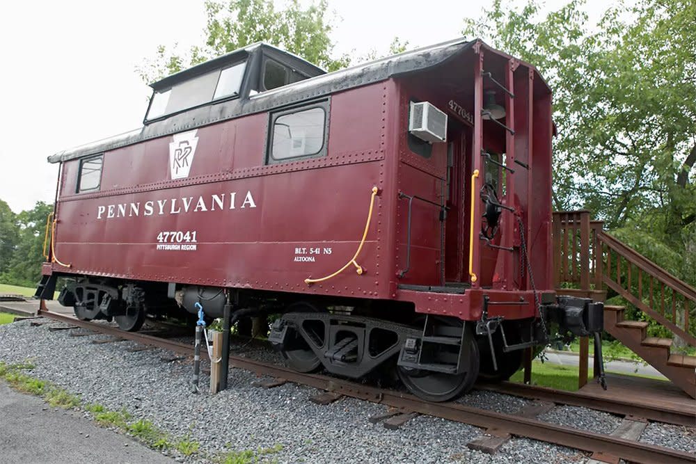 Restored Vintage Caboose in Lock Haven, Pennsylvania