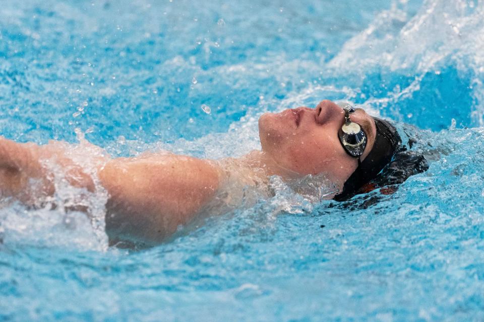 Students of 3A High Schools compete in swimming preliminaries for state championships at BYU’s Richards Building in Provo on Friday, Feb. 16, 2024. | Marielle Scott, Deseret News