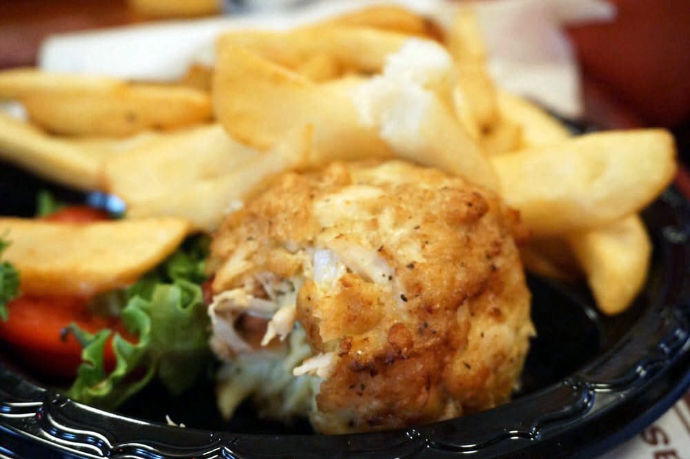 Crab Cakes, Faidley Seafood in Baltimore, Maryland