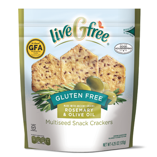 9) liveGfree Gluten-Free Rosemary & Olive Oil Multiseed Snack Crackers