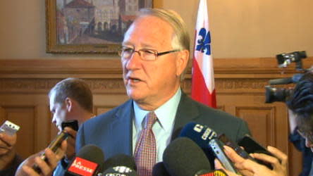 Montreal Mayor Gérald Tremblay answers allegations that 3% of the value of construction contracts were funnelled back to Tremblay's Union Montreal.