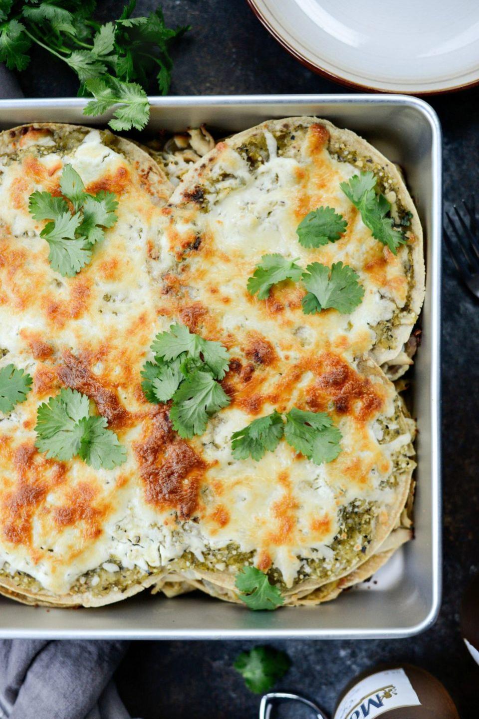 Salsa Verde Chicken Casserole