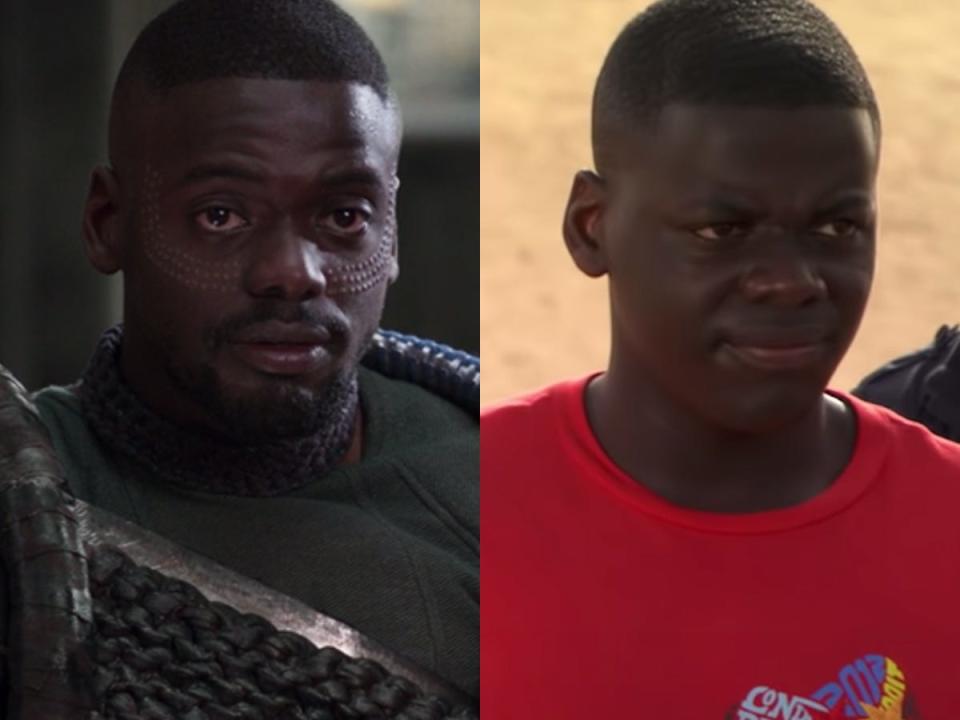 On the left: Daniel Kaluuya in "Black Panther." On the right: Kaluuya in "Doctor Who."