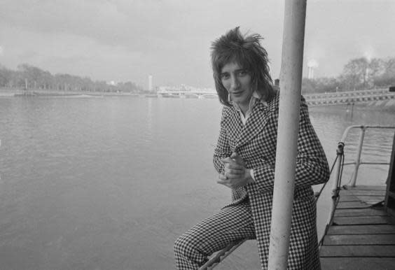 Plain sailing: Rod Stewart in 1973; lead singer of The Faces and with a successful solo career (Getty)