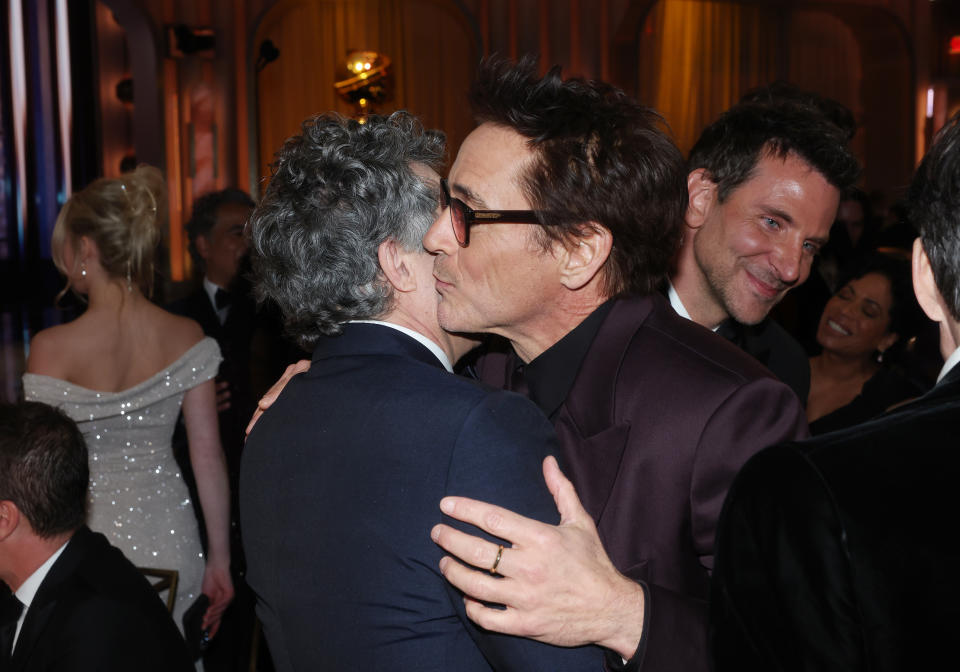 Mark Ruffalo, Robert Downey Jr. and Bradley Cooper. (Rich Polk/Golden Globes via Getty Images)