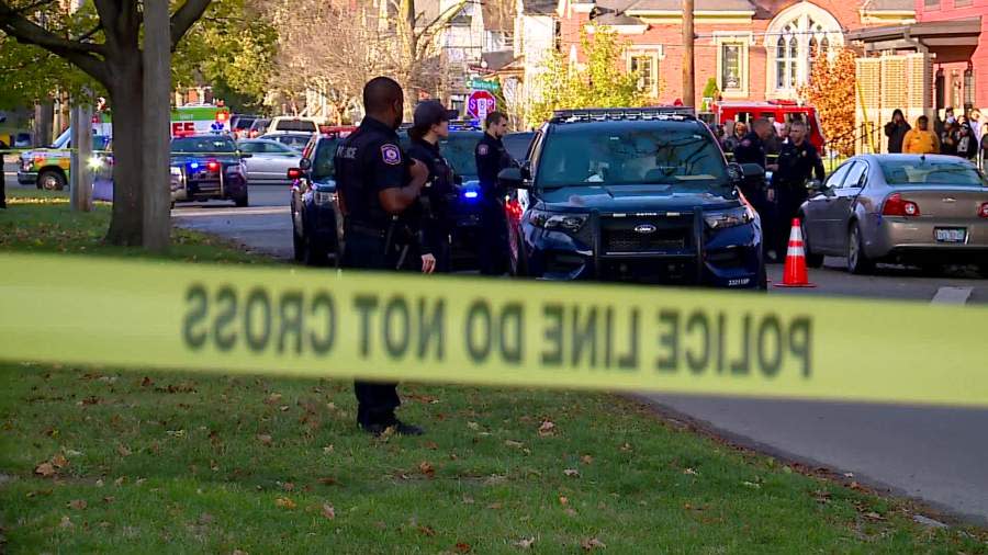 A police scene on Horton Avenue SE near Burton Street on the afternoon of Nov. 6, 2023.