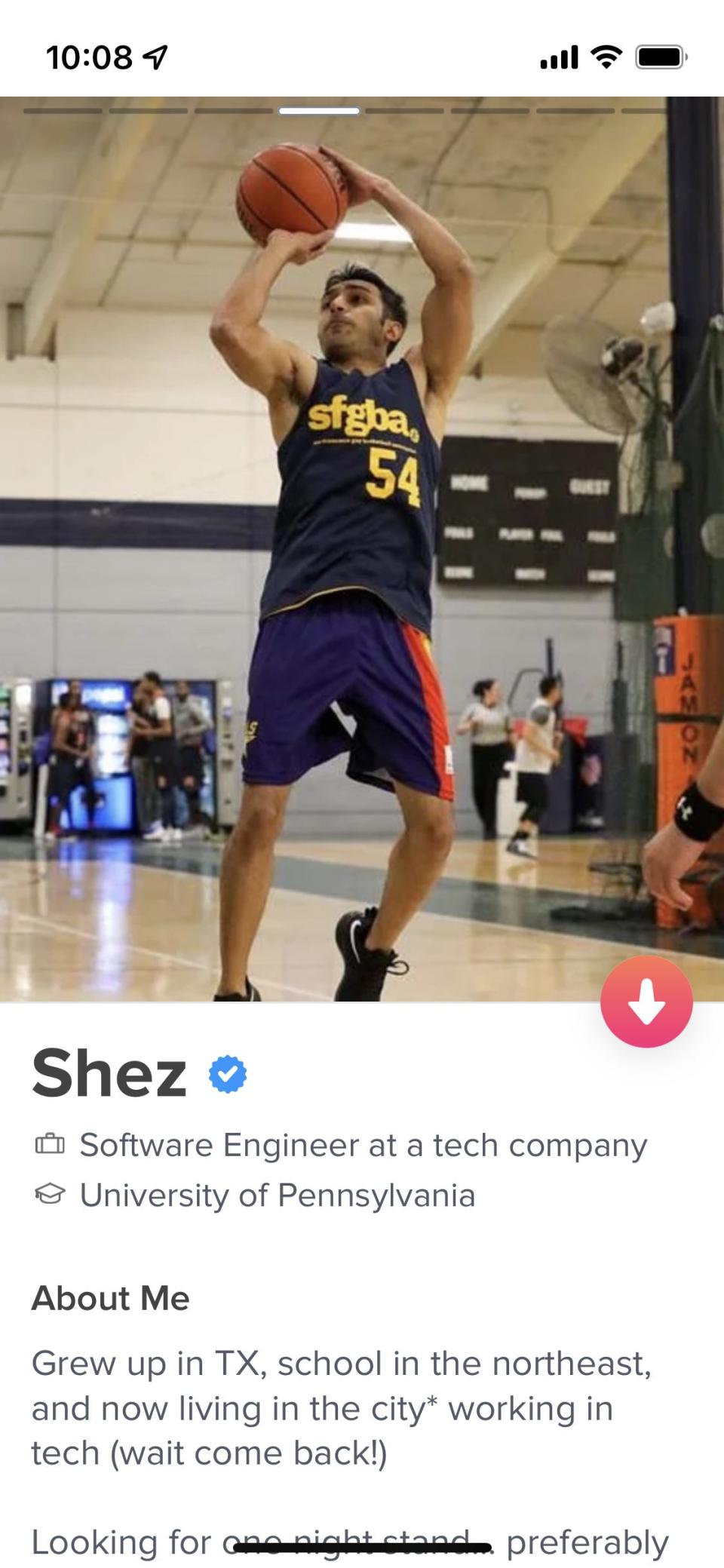 Shez shared his Tinder profile with dating expert Sara Tick, who gave him suggestions for updating it.