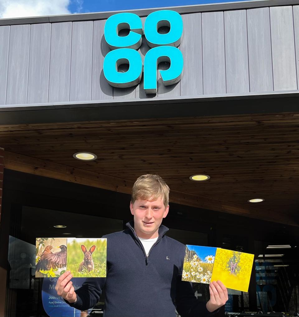 The cards will be launched in 1,300 stores and the Co-op will donate £10,000 to the RSPB (Ben Pulletz)