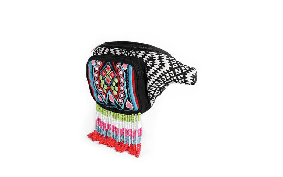 Boohoo Tia Aztec Embroidered Bum Bag