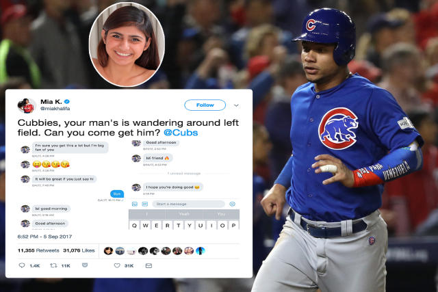 Cubs catcher claims hack after sliding into porn star's DMs