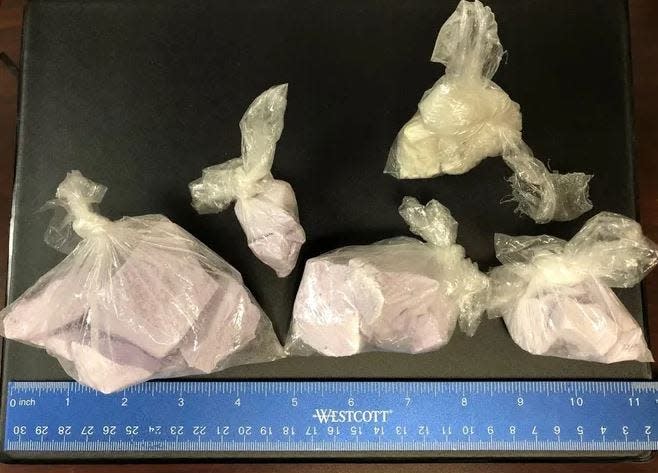 These bags of fentanyl were seized in July 2020 by the Northeast Georgia Regional Drug Task Force.