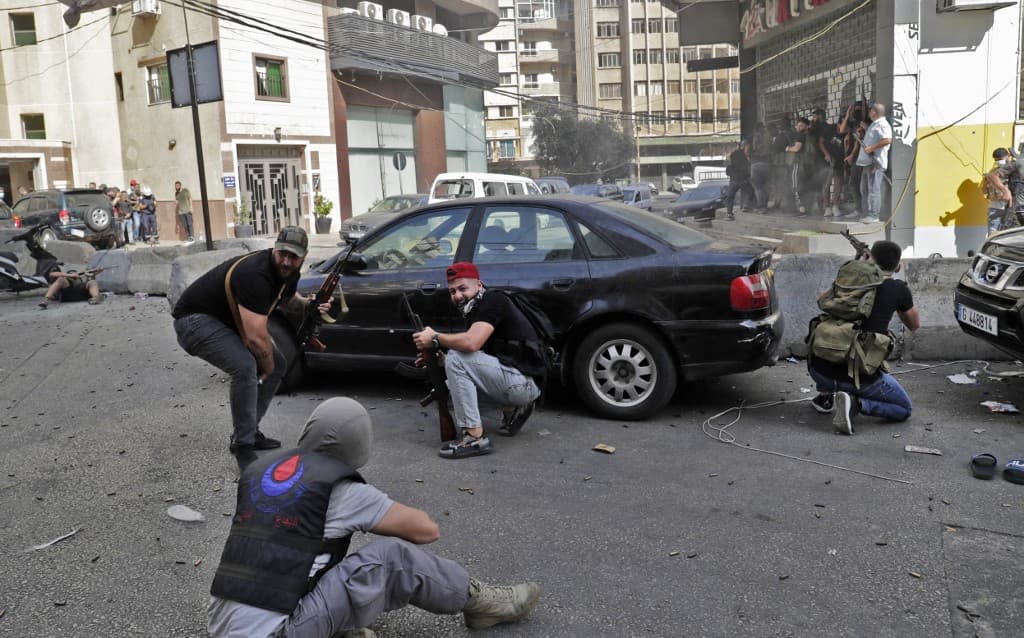 Des scènes de violences ce jeudi à Beyrouth  - ANWAR AMRO / AFP