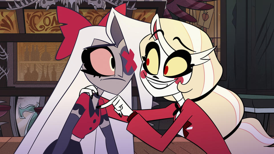 Vaggie and Charlie in 'Hazbin Hotel'