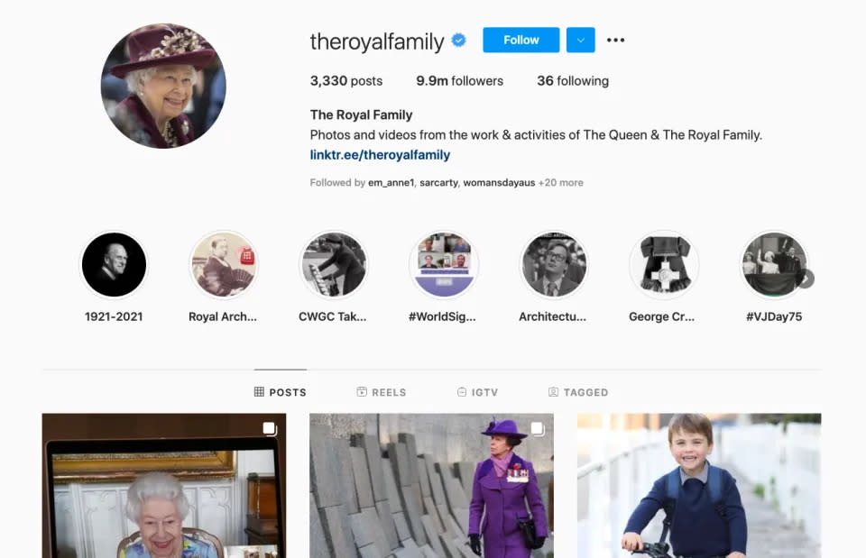 Das neue Foto der Queen wurde im Februar 2020 aufgenommen. Foto: Instagram/theroyalfamily