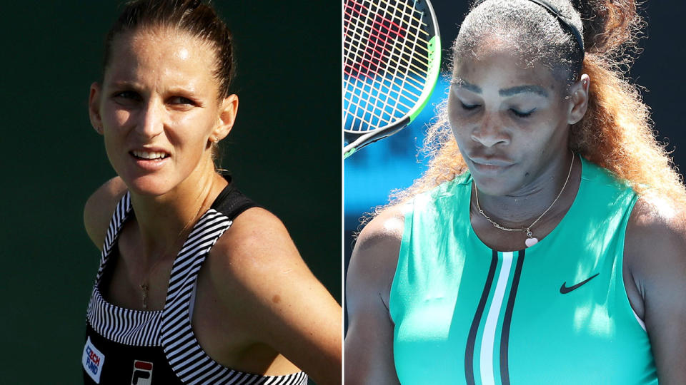 Pliskova lost from 5-1 up, just like Serena did against Pliskova at the Australian Open. Image: Getty