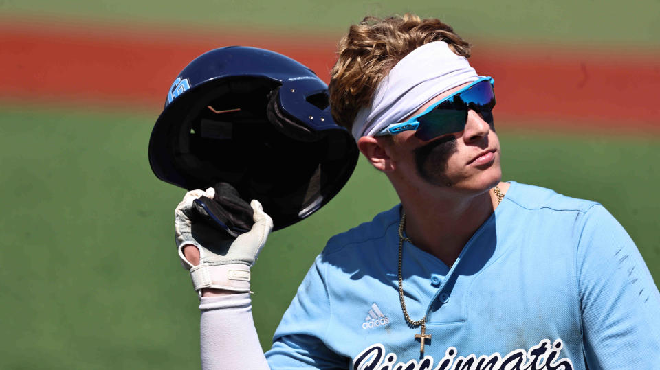 Cincinnati  Country Day's Parker Corbin (13) walks off the field after their 5-3 loss to Greenview in the regional semifinals Thursday, June 1, 2023.