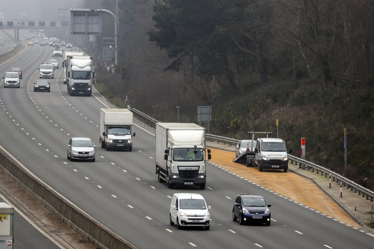 The M3 smart motorway (Steve Parsons/PA) (PA Archive)