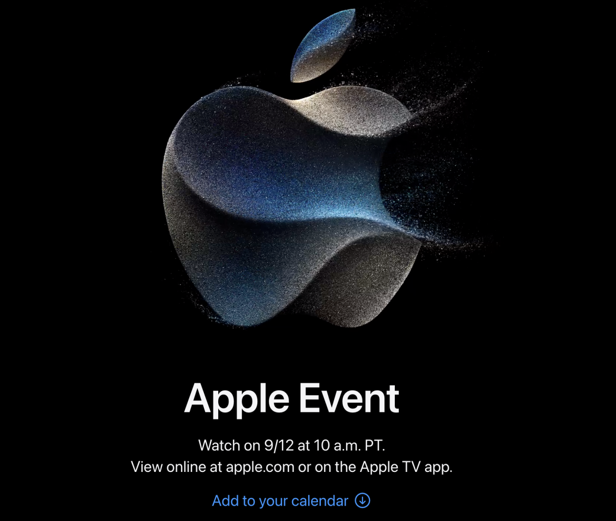 Apple will host its annual fall launch event on Sept. 12. (Image: Apple)