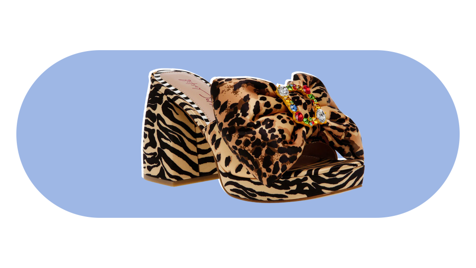 Make a statement with these leopard-print platforms from a ‘70s original herself, Betsey Johnson.