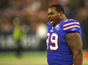 <p>No. 21: Marcell Dareus <br> Age: 26 <br> Earnings: $35 million <br> (Photo by Rick Stewart/Getty Images) </p>